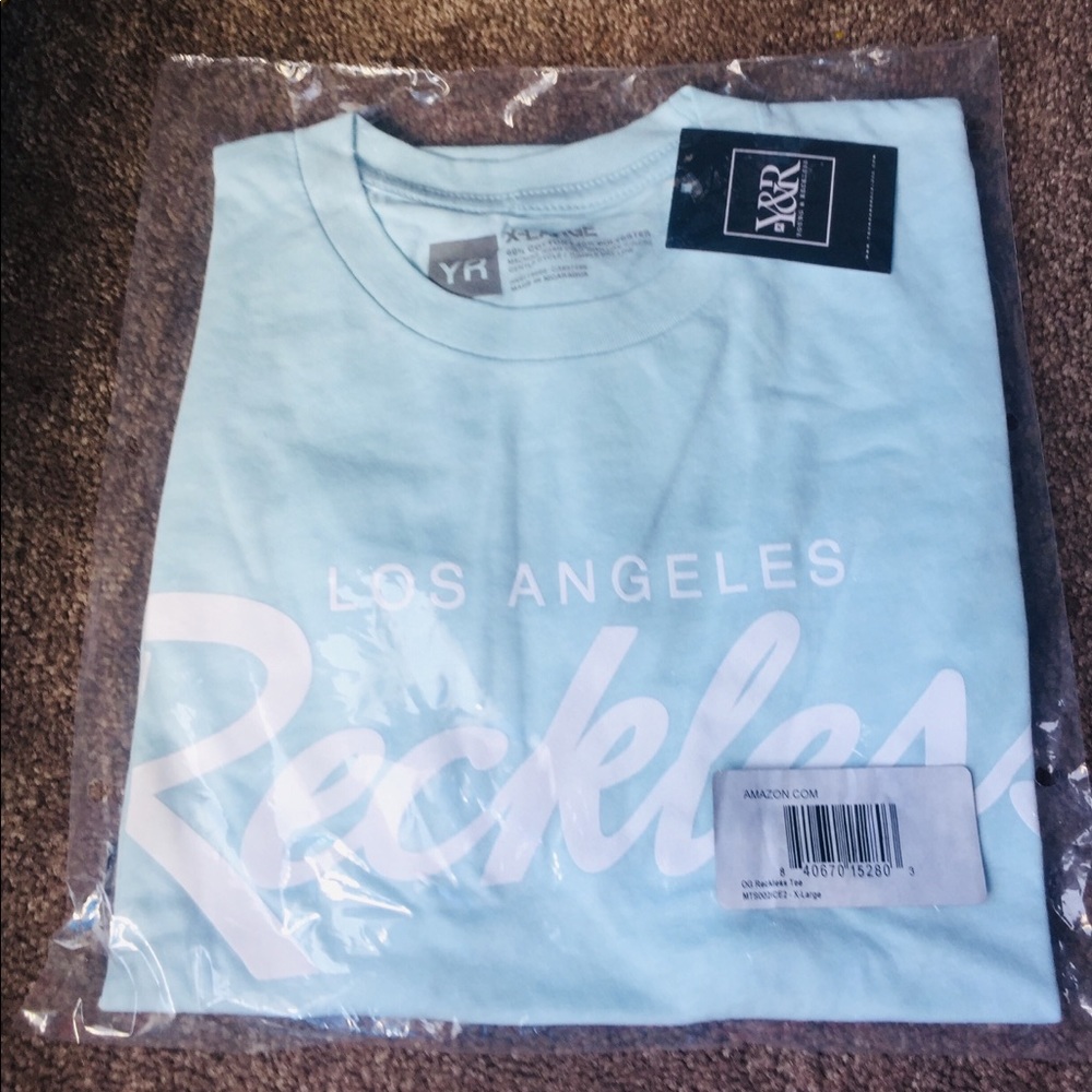 🎓YOUNG AND RECKLESS OG Tee Baby Blue - Picture 2 of 5